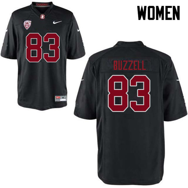 Women #83 Cameron Buzzell Stanford Cardinal College Football Jerseys Sale-Black